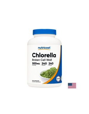 Хлорела 500 мг | Chlorella | Nutricost, 240 капс.