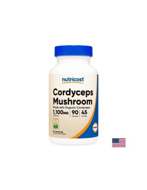 Кордицепс 550 мг | Cordyceps Mushroom Organic | Nutricost , 90 капс.